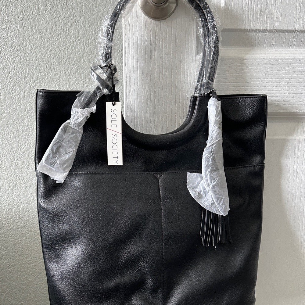 Sole Society Black Tote Bag